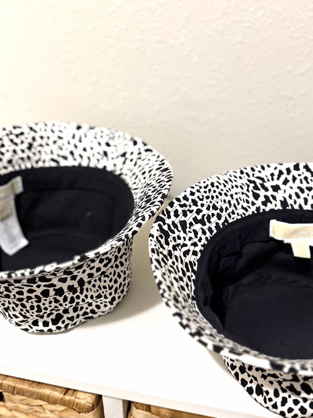Michael Kors Black and White Spot Print Bucket Hat - Picture 8 of 8
